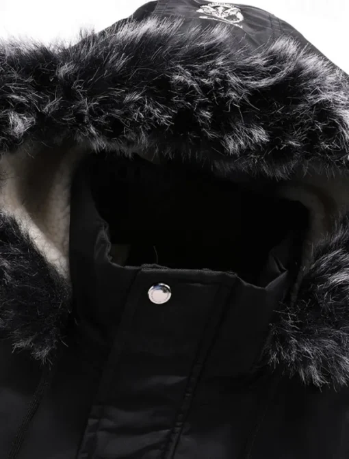 Men's Winter Coat Parka Pocket Polyster Fleece lined Vacation Daily Wear Date Regular Fashion Casual Comfortable Thermal Warm Fall & Winter Solid / Plain Color Black Red Blue Puffer Jacket