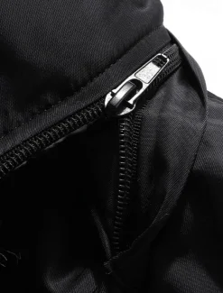 Men's Winter Coat Parka Pocket Polyster Fleece lined Vacation Daily Wear Date Regular Fashion Casual Comfortable Thermal Warm Fall & Winter Solid / Plain Color Black Red Blue Puffer Jacket