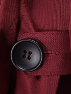 Men's Winter Coat Peacoat Trench Coat Street Business Fall Winter Polyester Thermal Warm Breathable Outerwear Clothing Apparel Casual Solid Color Pocket Turndown Double Breasted