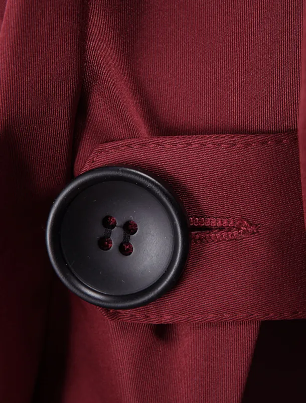 Men's Winter Coat Peacoat Trench Coat Street Business Fall Winter Polyester Thermal Warm Breathable Outerwear Clothing Apparel Casual Solid Color Pocket Turndown Double Breasted