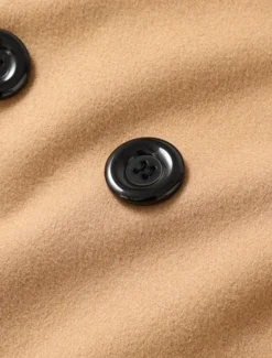 Men's Winter Coat Peacoat Business Casual Winter Polyester Thermal Warm Windbreaker Outerwear Clothing Apparel Business Classical