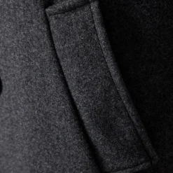 Men's Winter Coat Peacoat Trench Coat Outdoor Daily Wear Fall & Winter 95% polyester 5% cotton Outerwear Clothing Apparel Fashion Streetwear Plain Lapel Double Breasted