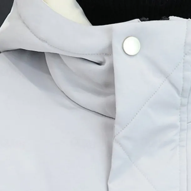 Men's Winter Coat Puffer Jacket Padded Hoodied Jacket Hooded Fall & Winter Solid / Plain Color Leisure Hooded Short Apricot Black Yellow Sky Blue Gray Jacket