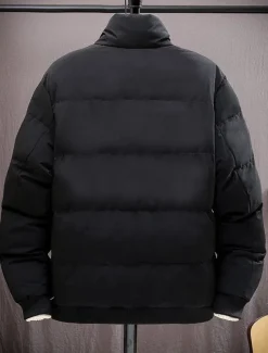 Men's Winter Coat Puffer Jacket Padded Jacket Pocket Polyster Daily Wear Date Vacation Regular Fashion Casual Comfortable Thermal Warm Fall & Winter Color Block Black Red Army Green Gray Puffer Jacket