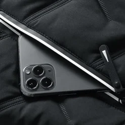 Men's Winter Coat Puffer Jacket Quilted Jacket Transition Jacket Pocket Polyster Vacation Daily Wear Date Regular Fashion Casual Comfortable Thermal Warm Fall & Winter Solid / Plain Color Black Green