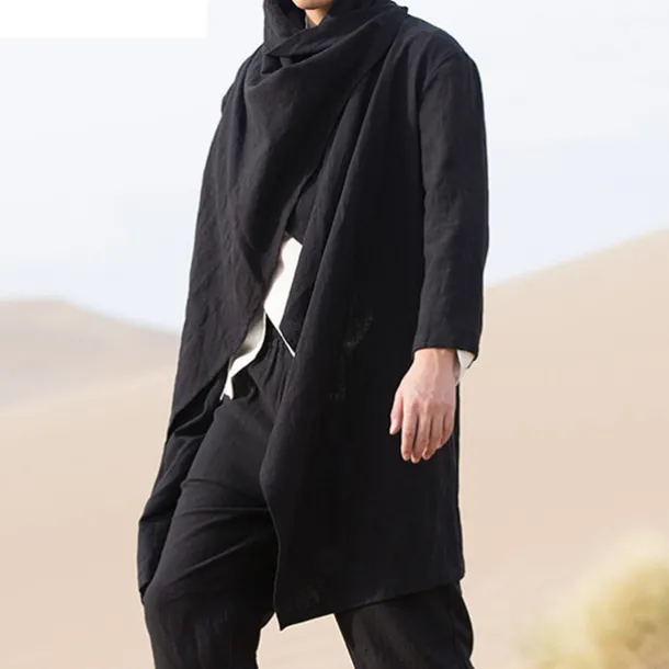 Men's Winter Coat Transition Jacket Trench Coat Cloak / Capes Vacation Business Spring Fall Cotton Blend Quick Dry Lightweight Outerwear Clothing Apparel Streetwear Stylish non-printing Pure Color