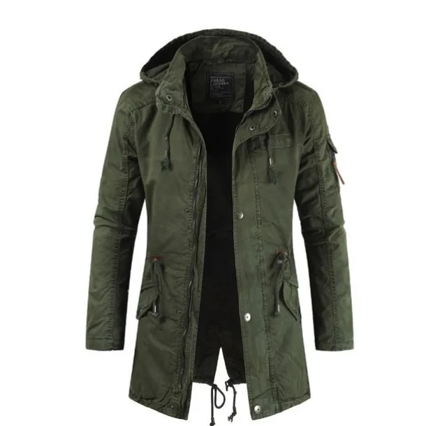 Men's Winter Coat Windbreaker Casual Jacket Trench Coat Business Casual Winter Thermal Warm Windbreaker Outerwear Clothing Apparel Classic