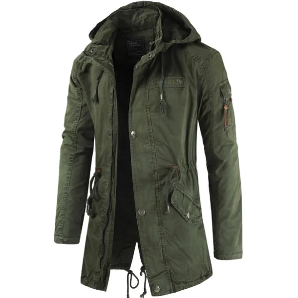 Men's Winter Coat Windbreaker Casual Jacket Trench Coat Business Casual Winter Thermal Warm Windbreaker Outerwear Clothing Apparel Classic