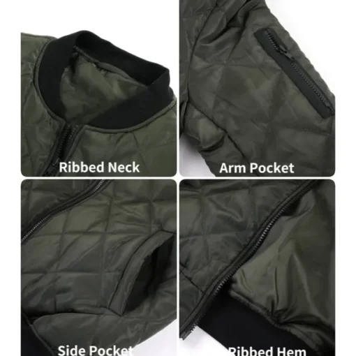 Men's Winter Coat Winter Jacket Puffer Jacket Quilted Jacket Casual Warm Winter Solid Color Classic & Timeless Navy Wine Red ArmyGreen Black Red Jacket