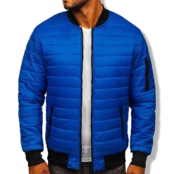 Men's Winter Coat Winter Jacket Puffer Jacket Quilted Jacket Casual Warm Winter Solid Color Classic & Timeless Navy Wine Red ArmyGreen Black Red Jacket