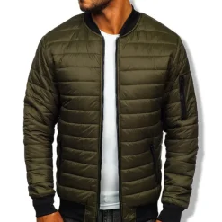 Men's Winter Coat Winter Jacket Puffer Jacket Quilted Jacket Casual Warm Winter Solid Color Classic & Timeless Navy Wine Red ArmyGreen Black Red Jacket