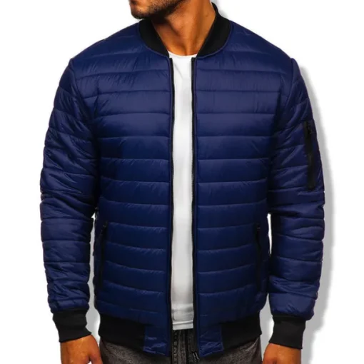 Men's Winter Coat Winter Jacket Puffer Jacket Quilted Jacket Casual Warm Winter Solid Color Classic & Timeless Navy Wine Red ArmyGreen Black Red Jacket