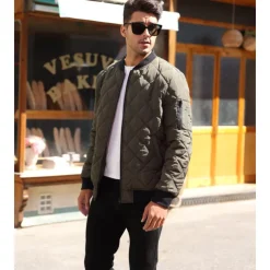 Men's Winter Coat Winter Jacket Puffer Jacket Quilted Jacket Casual Warm Winter Solid Color Classic & Timeless Navy Wine Red ArmyGreen Black Red Jacket