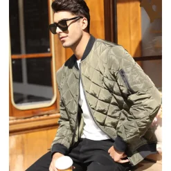 Men's Winter Coat Winter Jacket Puffer Jacket Quilted Jacket Casual Warm Winter Solid Color Classic & Timeless Navy Wine Red ArmyGreen Black Red Jacket