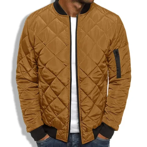 Men's Winter Coat Winter Jacket Puffer Jacket Quilted Jacket Casual Warm Winter Solid Color Classic & Timeless Navy Wine Red ArmyGreen Black Red Jacket