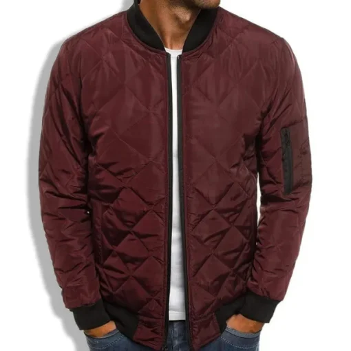 Men's Winter Coat Winter Jacket Puffer Jacket Quilted Jacket Casual Warm Winter Solid Color Classic & Timeless Navy Wine Red ArmyGreen Black Red Jacket