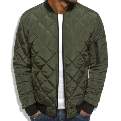 Men's Winter Coat Winter Jacket Puffer Jacket Quilted Jacket Casual Warm Winter Solid Color Classic & Timeless Navy Wine Red ArmyGreen Black Red Jacket