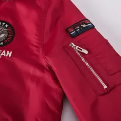 Men's Winter Coat Winter Jacket Parka Embroidered Fleece Hoodie Fur Trim Daily Regular Casual Thermal Warm Winter Plain Black Red Royal Blue Puffer Jacket