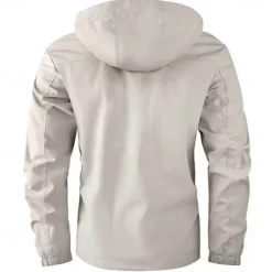 Men's Winter Coat Winter Jacket Fleece Jacket Sport Coat Outdoor Camping & Hiking Waterproof Windbreaker Zipper Pocket Fall Winter Solid Color Fashion Streetwear Hooded Regular Black White Wine Army