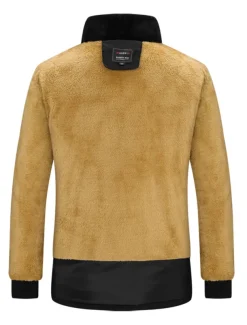 Men's Winter Coat Winter Jacket Puffer Jacket Fleece Jacket Zipper Pocket Polyster Pocket Outdoor Date Casual Daily Regular Fashion Casual Windproof Warm Winter Plain Black Puffer Jacket