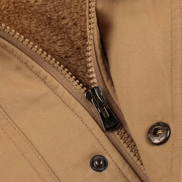 Men's Winter Coat Winter Jacket Fleece Jacket Work Jacket Street Casual Windproof Warm Fall Winter Tactical Cotton ArmyGreen Black khaki Jacket