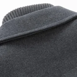 Men's Winter Coat Wool Coat Overcoat Business Casual Spring Winter Autumn Wool Windproof Warm Outerwear Clothing Apparel Active Chic & Modern Solid Colored Rolled collar