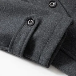 Men's Winter Coat Wool Coat Overcoat Business Casual Spring Winter Autumn Wool Windproof Warm Outerwear Clothing Apparel Active Chic & Modern Solid Colored Rolled collar