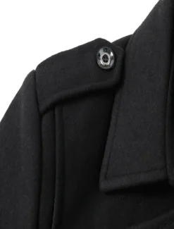 Men's Winter Coat Wool Coat Overcoat Business Casual Winter 30% Wool Windproof Warm Outerwear Clothing Apparel Chic & Modern Solid Colored Rolled collar