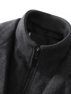 Men's Winter Coat Wool Coat Overcoat Business WorkWear Winter Wool Windproof Warm Outerwear Clothing Apparel Basic Essential Solid Colored Turndown