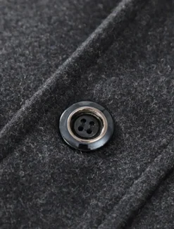 Men's Winter Coat Wool Coat Overcoat Business WorkWear Winter Wool Windproof Warm Outerwear Clothing Apparel Basic Essential Solid Colored Turndown