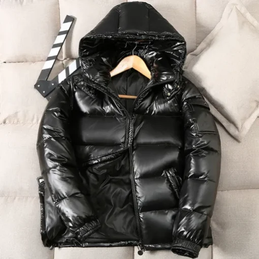 Men's Winter Jacket Down Jacket Puffer Jacket Padded Pocket White Duck Down Daily Wear Date Vacation Regular Fashion Casual Comfortable Thermal Warm Fall & Winter Solid / Plain Color Black Red Puffer