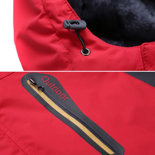 Men's Winter Jacket Fleece Jacket Softshell Jacket Windbreaker Climbing Snow Sports Thermal Warm Waterproof Hooded Waterproof Winter Autumn / Fall Sportswear Regular Red Army Green Light Black Light