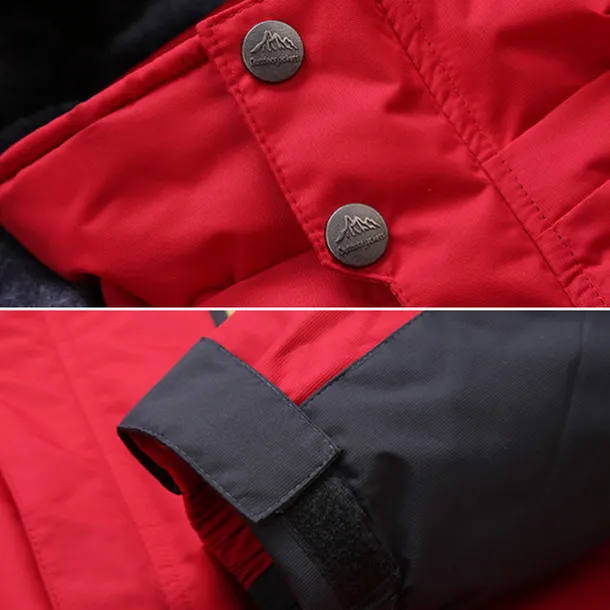 Men's Winter Jacket Fleece Jacket Softshell Jacket Windbreaker Climbing Snow Sports Thermal Warm Waterproof Hooded Waterproof Winter Autumn / Fall Sportswear Regular Red Army Green Light Black Light