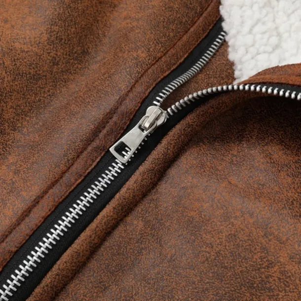 Men's Winter Jacket Fleece Jacket Sherpa Jacket Faux Suede Jacket Vacation Daily Thermal Warm Pocket Fleece Fall & Winter Plain Fashion Streetwear Lapel Regular Faux Leather Black Brown Green Jacket