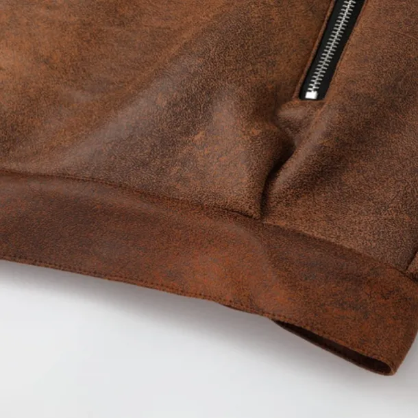 Men's Winter Jacket Fleece Jacket Sherpa Jacket Faux Suede Jacket Vacation Daily Thermal Warm Pocket Fleece Fall & Winter Plain Fashion Streetwear Lapel Regular Faux Leather Black Brown Green Jacket