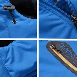 Men's Winter Jacket Fleece Jacket Softshell Windbreaker Climbing Snow Sports Thermal Warm Waterproof Hooded Sportswear