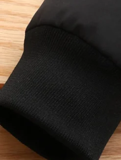 Men's Winter Jacket Fleece Jacket Casual Jacket Daily Vacation Thermal Warm Pocket Fleece Fall & Winter Plain Fashion Streetwear Stand Collar Regular Black Blue Jacket