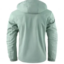 Men's Winter Jacket Sport Coat Raincoat Hiking Jacket Outdoor Camping & Hiking Waterproof Windbreaker Zipper Pocket Fall Winter Solid Color Fashion Streetwear Hooded Regular Dark Red Yellow Light