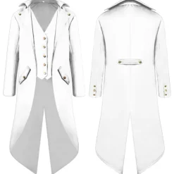 Men's Winter Jacket Trench Coat Cloak / Capes Party Halloween Fall Winter Nylon Waterproof Outerwear Clothing Apparel Fashion Cosplay Vintage Style