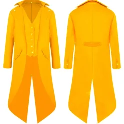 Men's Winter Jacket Trench Coat Cloak / Capes Party Halloween Fall Winter Nylon Waterproof Outerwear Clothing Apparel Fashion Cosplay Vintage Style