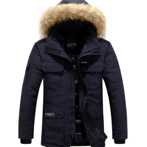 Men's Winter Polyester Thermal Warm Fleece Lining Windproof Breathable orange Cream Screen Color grey blue Vest