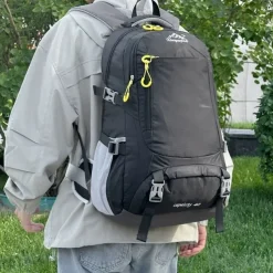 Men's Women's Backpack School Bag Bookbag Functional Backpack School Backpack Bookbag School Outdoor Camping & Hiking Polyester Nylon Adjustable Large Capacity Waterproof Zipper Black Yellow Light