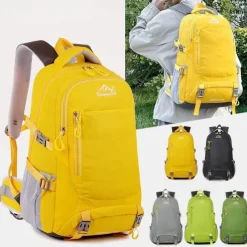 Men's Women's Backpack School Bag Bookbag Functional Backpack School Backpack Bookbag School Outdoor Camping & Hiking Polyester Nylon Adjustable Large Capacity Waterproof Zipper Black Yellow Light