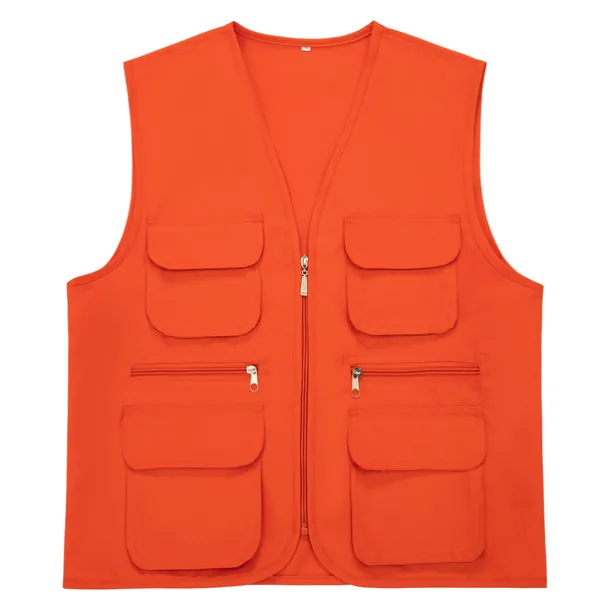 Men's Women's Fishing Vest Hiking Vest Sleeveless Jacket Coat Top Outdoor Multi-Pockets Breathable Quick Dry Lightweight Winter Summer Polyester Yellow Orange Red Camping / Hiking Fishing