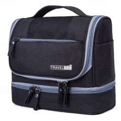 Men's Women's Handbag Makeup Bag Cosmetic Bag Polyester Oxford Cloth Holiday Beach Travel Zipper Large Capacity Waterproof Breathable Solid Color Blue Dark Blue Grey