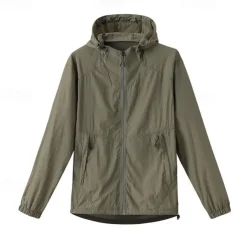 Men's Women's Hiking Jacket Outdoor UPF50+ Breathable Lightweight Jacket Windbreaker Jacket Traveling Dark Grey Black White Army Green Royal Blue