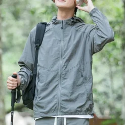 Men's Women's Hiking Jacket Outdoor UPF50+ Breathable Lightweight Jacket Windbreaker Jacket Traveling Dark Grey Black White Army Green Royal Blue