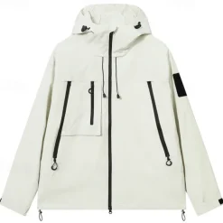 Men's Women's Hiking Jacket Winter Outdoor Windproof Front Zipper Lightweight Jacket Full Zip Camping / Hiking / Caving Black White Purple Brown Green