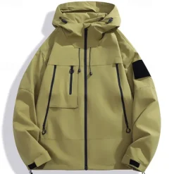 Men's Women's Hiking Jacket Winter Outdoor Windproof Front Zipper Lightweight Jacket Full Zip Camping / Hiking / Caving Black White Purple Brown Green