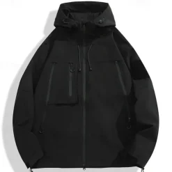 Men's Women's Hiking Jacket Winter Outdoor Windproof Front Zipper Lightweight Jacket Full Zip Camping / Hiking / Caving Black White Purple Brown Green